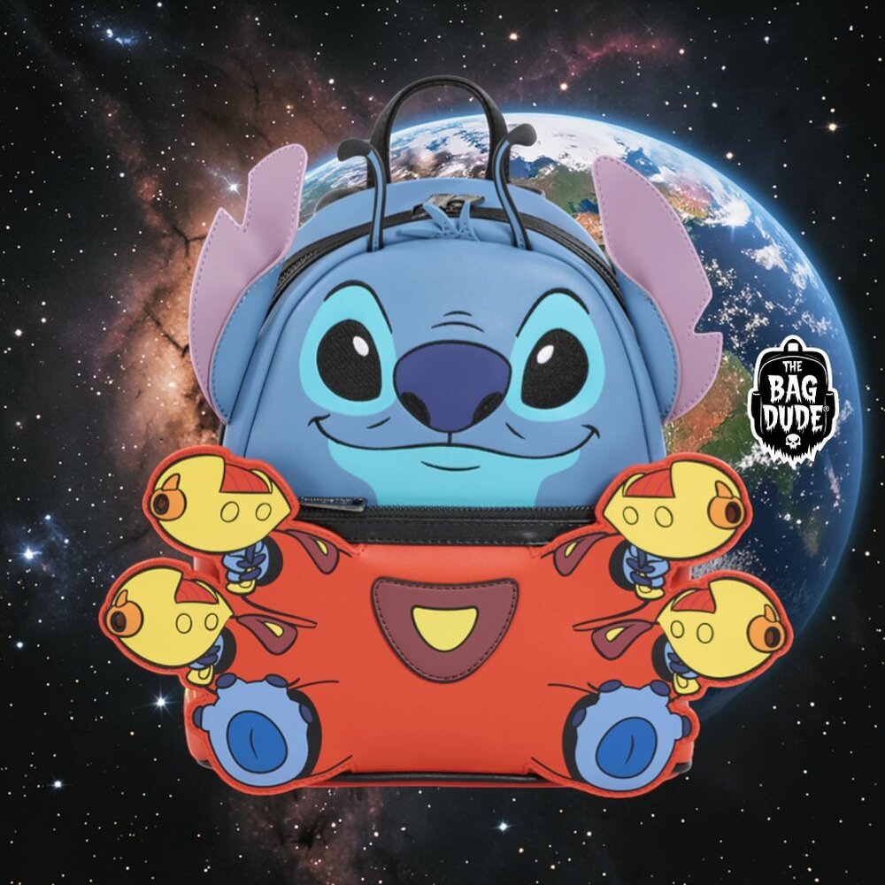 Loungefly Stitch Collection Experiment 626 Spacesuit Light-Up Mini Backpack